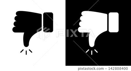 Thumbs Down Gesture Solid Icon Set. Negative Feedback, Disapproval, And Rejection Silhouette Symbol Collection. Social Media Interaction And User Response. Isolated Vector Illustration Thumbs Down Gesture Solid Icon Set. Negative Feedback, Disapproval, And Rejection Silhouette Symbol Collection. Social Media Interaction And User Response. Isolated Vector Illustration 142808400