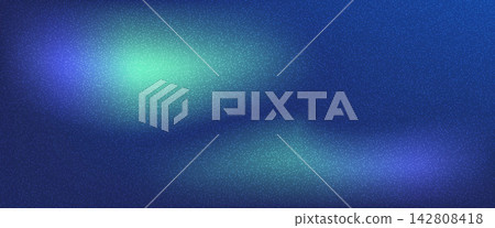 Winter grain background with hazy green aurora lights. Soft turquoise patches hover across the winter grain surface over cobalt blue. Abstract vector backdrop for notebook cover design or promo bg Winter grain background with hazy green aurora lights. Soft turquoise patches hover across the winter grain surface over cobalt blue. Abstract vector backdrop for notebook cover design or promo bg 142808418