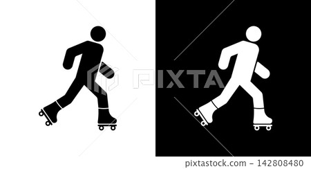 Roller Skating Person Solid Icon Set. Recreational Activity, Fitness, And Outdoor Sports Silhouette Symbol Collection. Dynamic Movement Representation. Isolated Vector Illustration Roller Skating Person Solid Icon Set. Recreational Activity, Fitness, And Outdoor Sports Silhouette Symbol Collection. Dynamic Movement Representation. Isolated Vector Illustration 142808480