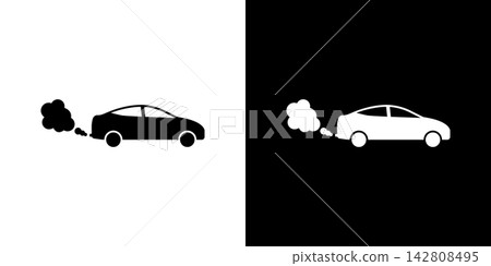 Car Emission Solid Icon Set. Vehicle Pollution, Environmental Impact, And Air Quality Silhouette Symbol Collection. Eco-Friendly Awareness. Isolated Vector Illustration Car Emission Solid Icon Set. Vehicle Pollution, Environmental Impact, And Air Quality Silhouette Symbol Collection. Eco-Friendly Awareness. Isolated Vector Illustration 142808495
