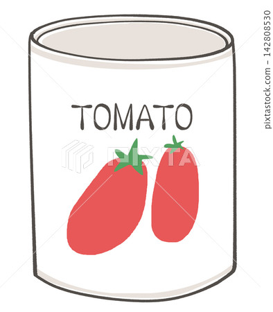 Illustration of whole tomato can Illustration of whole tomato can 142808530
