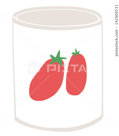 整個番茄罐頭的插圖 142808531