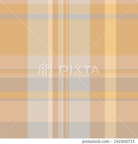 Quiet vector plaid check, deep background tartan fabric. Pyjamas texture seamless textile pattern in orange and light colors. Quiet vector plaid check, deep background tartan fabric. Pyjamas texture seamless textile pattern in orange and light colors. 142808715