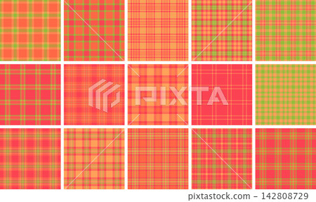Plaid collection created for desktop and mobile wallpapers. Seamless vector patterns provide stylish, continuous backgrounds. Plaid collection created for desktop and mobile wallpapers. Seamless vector patterns provide stylish, continuous backgrounds. 142808729