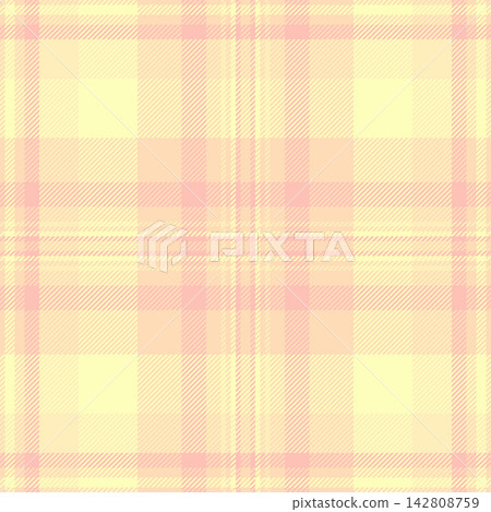 Seamless tartan plaid textile with balanced checks and a woven fabric texture. Light tones support classic fabric heritage in a decorative fabric surface for interior decor. It suits textile prints. Seamless tartan plaid textile with balanced checks and a woven fabric texture. Light tones support classic fabric heritage in a decorative fabric surface for interior decor. It suits textile prints. 142808759