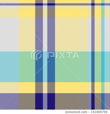 Rag textile background plaid, awesome tartan fabric check. Real texture seamless pattern vector in yellow and gainsboro colors. Rag textile background plaid, awesome tartan fabric check. Real texture seamless pattern vector in yellow and gainsboro colors. 142808799