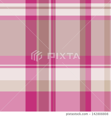 Picnic fabric vector plaid, window seamless pattern texture. Network textile background check tartan in pink and light colors. Picnic fabric vector plaid, window seamless pattern texture. Network textile background check tartan in pink and light colors. 142808808