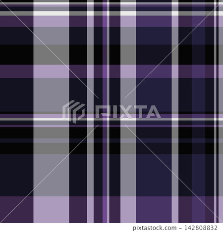 Discount plaid fabric vector, window seamless tartan check. Clan textile pattern background texture in black and pastel colors. Discount plaid fabric vector, window seamless tartan check. Clan textile pattern background texture in black and pastel colors. 142808832