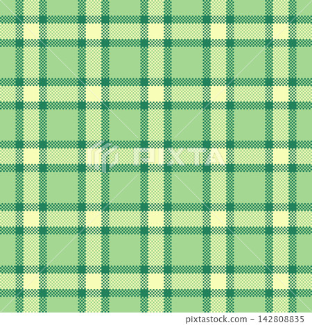 Tartan plaid fabric pattern with a structured check arrangement and a woven fabric texture. Green and mint tones bring classic fabric heritage to a seamless decorative surface for home decor. Tartan plaid fabric pattern with a structured check arrangement and a woven fabric texture. Green and mint tones bring classic fabric heritage to a seamless decorative surface for home decor. 142808835
