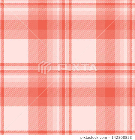 Aesthetic textile texture seamless, stationary fabric plaid check. Velvet background pattern tartan vector in red and misty rose colors. Aesthetic textile texture seamless, stationary fabric plaid check. Velvet background pattern tartan vector in red and misty rose colors. 142808838