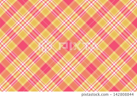 Refresh pattern textile background, fashioned plaid vector seamless. Damask check texture fabric tartan in red and amber colors. Refresh pattern textile background, fashioned plaid vector seamless. Damask check texture fabric tartan in red and amber colors. 142808844