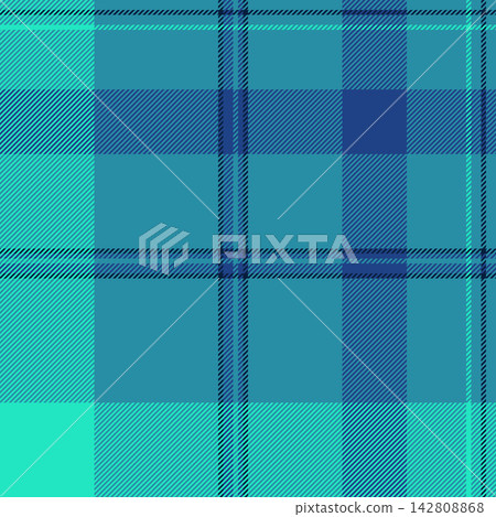 Tracery seamless pattern vector, sketching texture check background. Age textile tartan fabric plaid in cyan and teal colors. Tracery seamless pattern vector, sketching texture check background. Age textile tartan fabric plaid in cyan and teal colors. 142808868