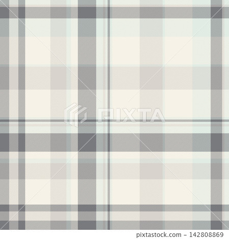 Scratch vector texture seamless, hippie background plaid check. Line textile tartan fabric pattern in white and linen colors. Scratch vector texture seamless, hippie background plaid check. Line textile tartan fabric pattern in white and linen colors. 142808869