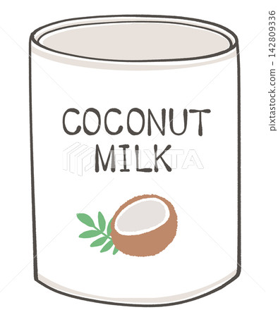 Coconut milk can illustration Coconut milk can illustration 142809336