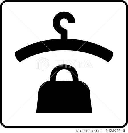 Cloakroom pictogram Cloakroom pictogram 142809346