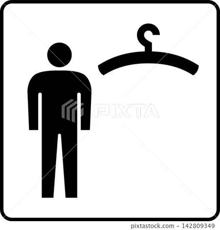 pictogram of a changing room pictogram of a changing room 142809349