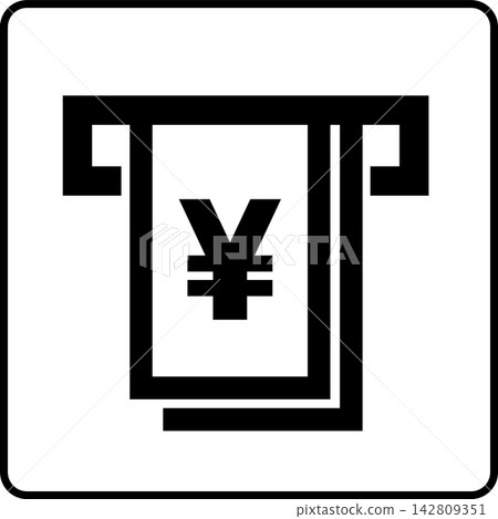 Cash service pictogram Cash service pictogram 142809351