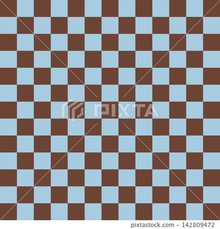 Retro-colored checkered background material, square, light blue, brown Retro-colored checkered background material, square, light blue, brown 142809472