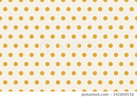 Retro-colored polka dot background material, horizontal, yellow and beige. Retro-colored polka dot background material, horizontal, yellow and beige. 142809538