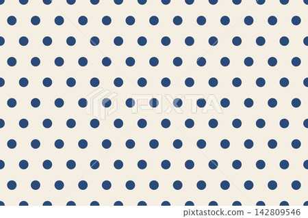 Retro-colored polka dot background material, horizontal, navy blue and beige. Retro-colored polka dot background material, horizontal, navy blue and beige. 142809546