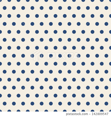 Retro-colored polka dot background material, square, navy blue and beige. Retro-colored polka dot background material, square, navy blue and beige. 142809547