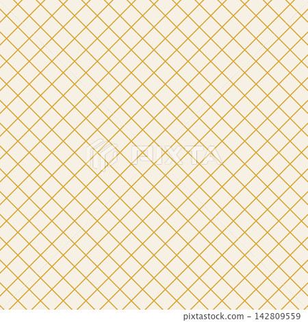 Retro-colored, fine diamond grid background material, square, yellow, beige Retro-colored, fine diamond grid background material, square, yellow, beige 142809559