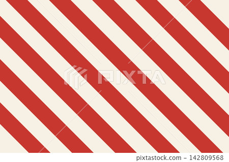 Retro-colored diagonal stripe background material, horizontal, red and beige. 142809568