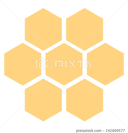 A mark made up of hexagons 142809577