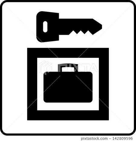 coin locker pictogram coin locker pictogram 142809596