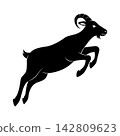 Black goat silhouette 142809623