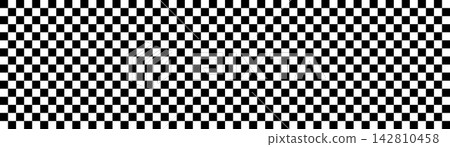 Black and White Checkerboard Vector Background with Alternating Squares, Classic Chessboard Pattern, Geometric Monochrome Texture for Graphic Design, Wallpaper, Print and Decorative Projects 142810458