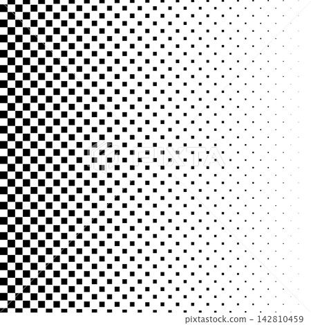 Black and White Halftone Checkerboard Vector Background with Gradually Diminishing Squares, Geometric Dot Grid Pattern, Abstract Monochrome Fade Texture for Modern Graphic Design Black and White Halftone Checkerboard Vector Background with Gradually Diminishing Squares, Geometric Dot Grid Pattern, Abstract Monochrome Fade Texture for Modern Graphic Design 142810459