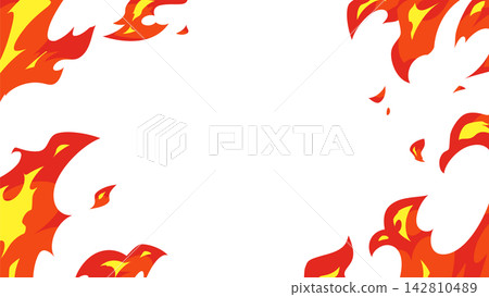 Flame effect background illustration_with ample white space_16:9 Flame effect background illustration_with ample white space_16:9 142810489