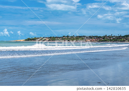 Jericoacoara, Brazil - Jan 26, 2026: Jericoacoara Beach, Praia de Jericoacoara at Jijoca de Jericoacoara, Ceara, Brazil Jericoacoara, Brazil - Jan 26, 2026: Jericoacoara Beach, Praia de Jericoacoara at Jijoca de Jericoacoara, Ceara, Brazil 142810635