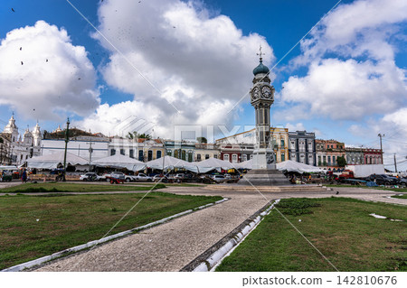 Siqueira Campos Square, also known as Clock Square in Belem, Bra Siqueira Campos Square, also known as Clock Square in Belem, Bra 142810676