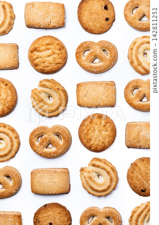 Assorted butter cookies pattern 142811251