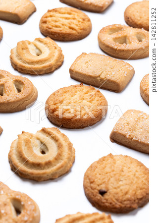 Assorted butter cookies pattern Assorted butter cookies pattern 142811252