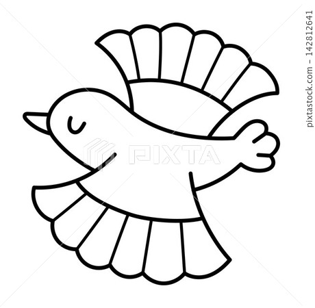 Vector cartoon black and white flying lilac breasted roller. Funny African or safari animal clipart. Cute savannah bird icon for kids. Line savanna element. Africa wildlife illustration, coloring page Vector cartoon black and white flying lilac breasted roller. Funny African or safari animal clipart. Cute savannah bird icon for kids. Line savanna element. Africa wildlife illustration, coloring page 142812641