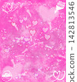 Background illustration with cute pink hearts 142813546