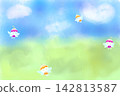Fairies and clouds dancing in the sky 142813587