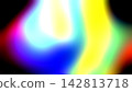 fluid rainbow colors on white background, vector wave lines and swirls 142813718