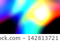 fluid rainbow colors on black background, vector wave lines and swirls 142813721