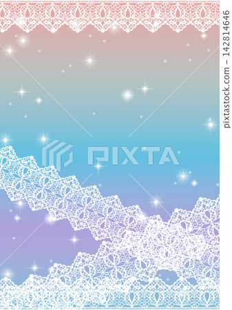 雪花和美麗的漸層邊框 142814646