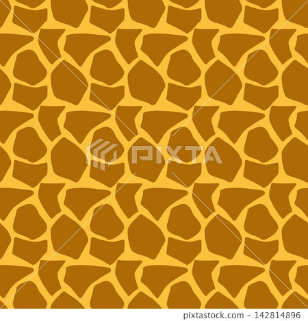 Yellow Giraffe Print Animal Skin Pattern Seamless Yellow Giraffe Print Animal Skin Pattern Seamless 142814896