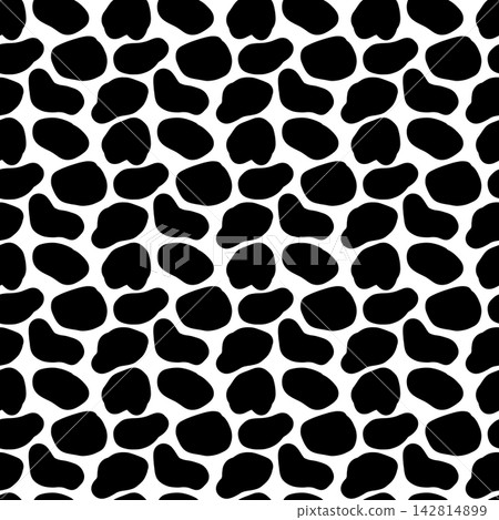 Black And White Cow Print Animal Skin Pattern 142814899