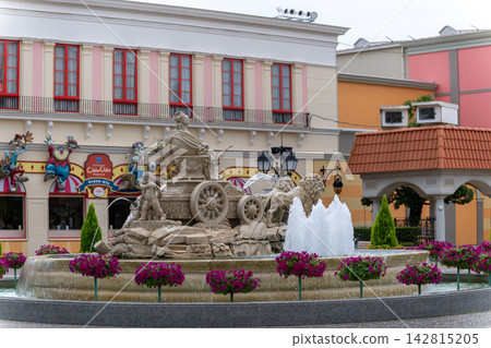 The fountain square at Shima Spain Village 142815205