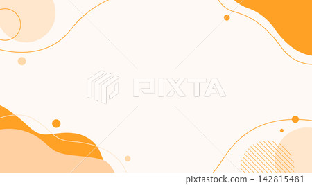 Abstract streamlined and geometric patterned background material in orange and beige. Abstract streamlined and geometric patterned background material in orange and beige. 142815481