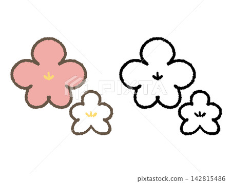 手繪梅花 手繪梅花 142815486