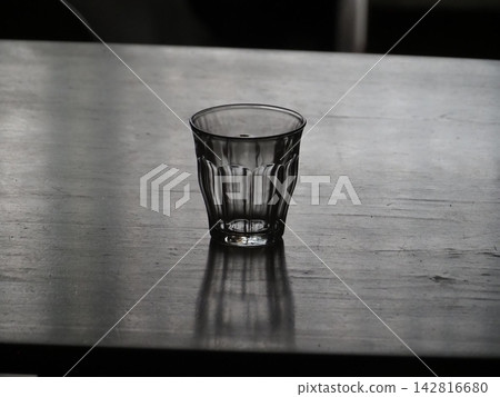 Glass of water, glass, table setting, background, copy space Glass of water, glass, table setting, background, copy space 142816680