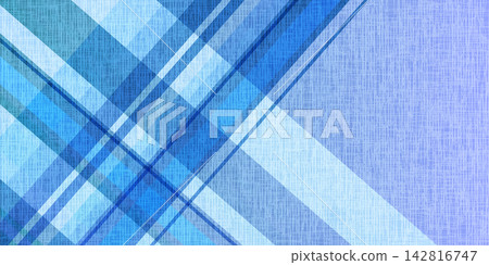 Blue checkered textile pattern background material Blue checkered textile pattern background material 142816747